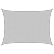 Zonnezeil 8x6 m lichtgrijs polyester