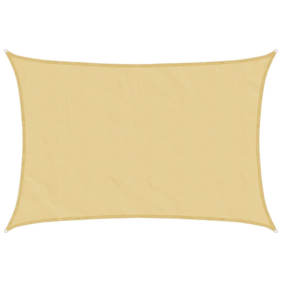 Zonnezeil 3,5x2,5 m 100% polyester oxford zandkleurig