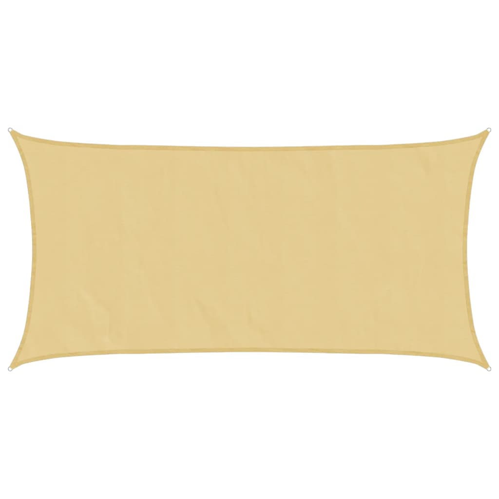 Zonnezeil 5X2,5 M 100% Polyester Oxford Kleurig Zand 2.5 x 5 m