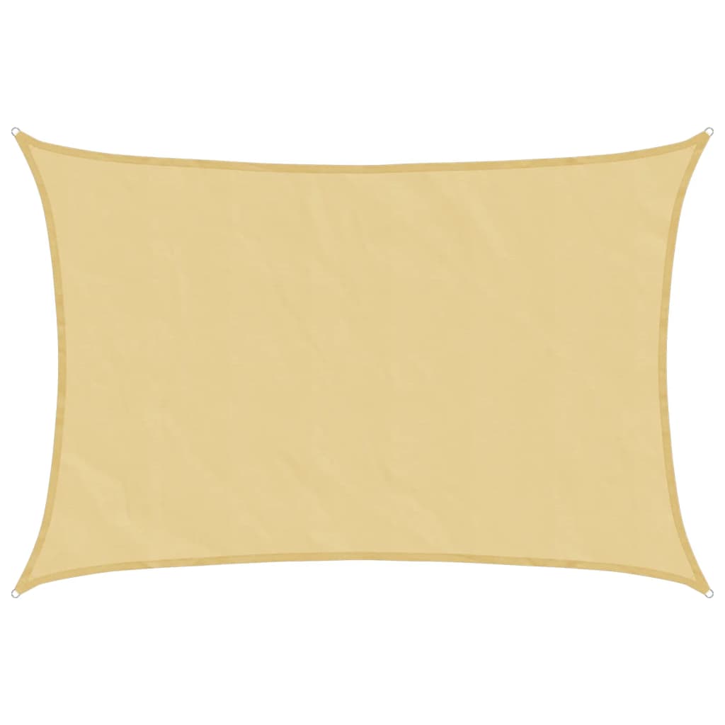 Zonnezeil 4x3 m 100% polyester oxford zandkleurig
