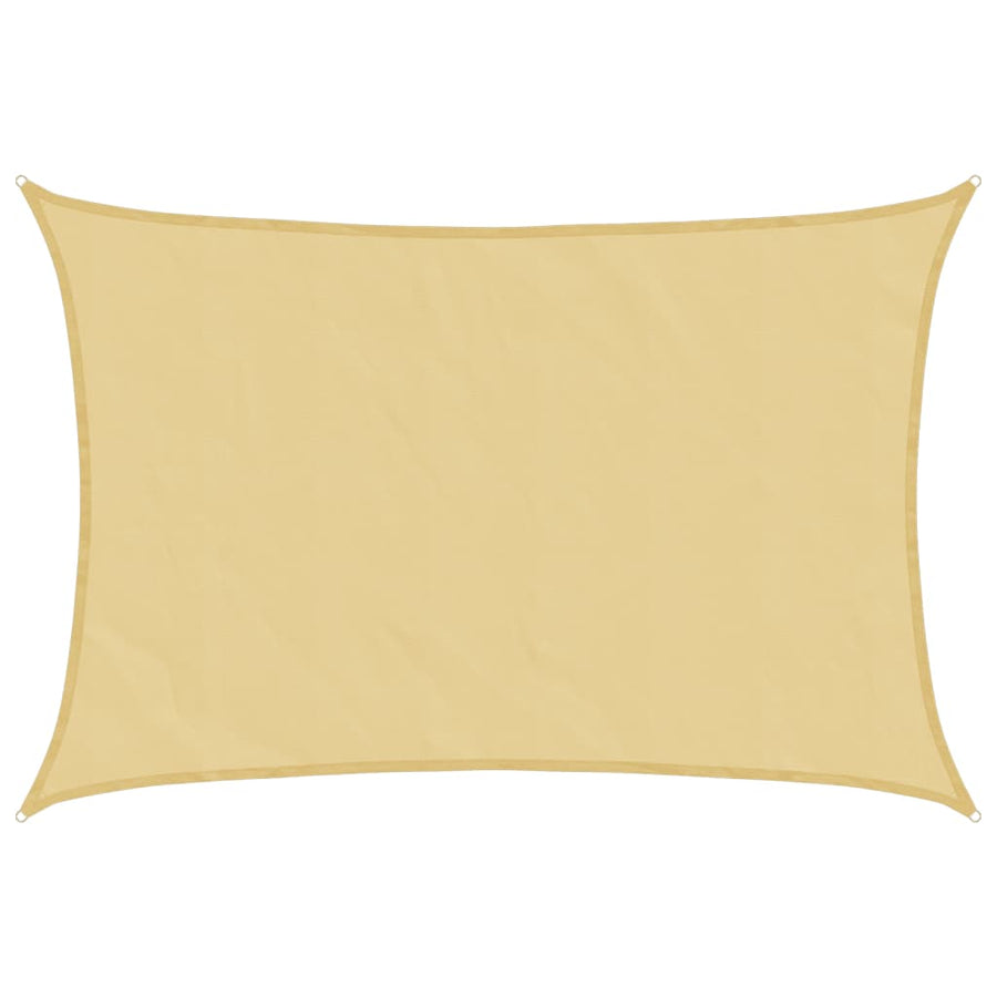 Zonnezeil 5x4 m 100% polyester oxford zandkleurig