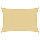 Zonnezeil 6x4 m zandkleurig polyester