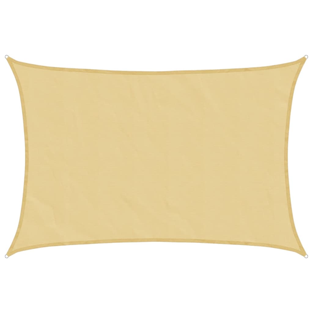 Zonnezeil 6X5 M 100% Polyester Oxford Kleurig Zand 5 x 6 m
