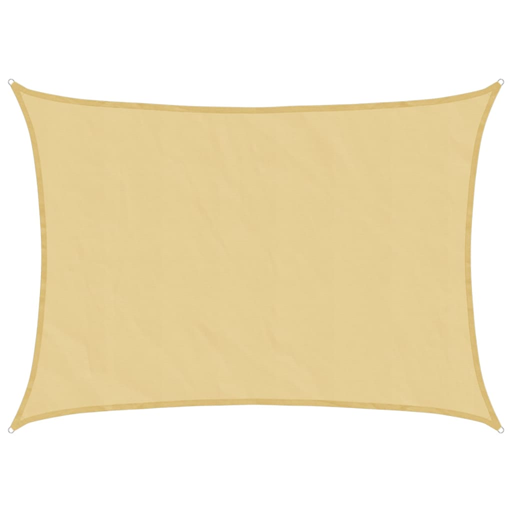 Zonnezeil 7x5 m 100% polyester oxford zandkleurig