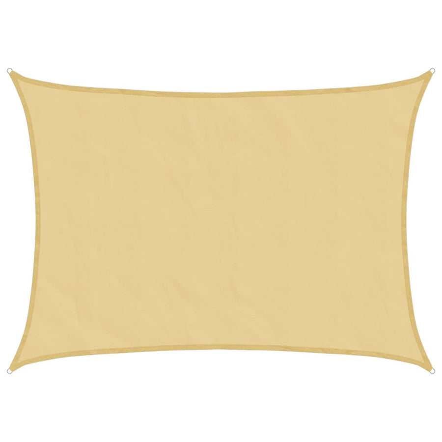 Zonnezeil 7x5 m 100% polyester oxford zandkleurig