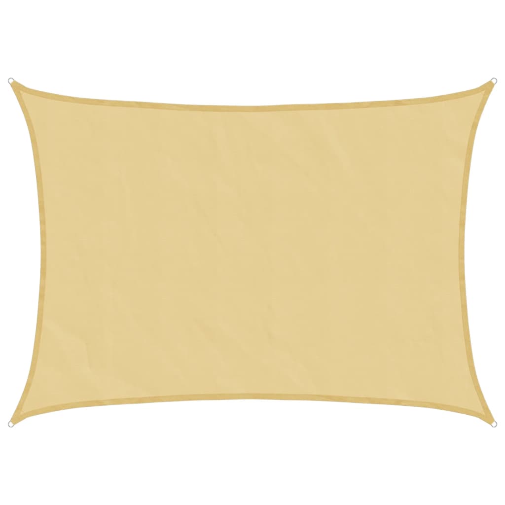 Zonnezeil 8X6 M 100% Polyester Oxford Kleurig Zand 6 x 8 m