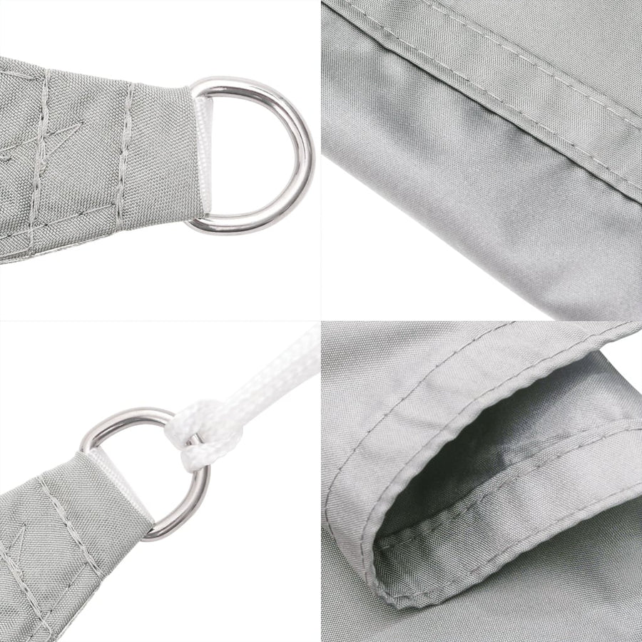 Zonnezeil 100% Polyester Oxford Lichtgrijs 7 x 5 x 5 m