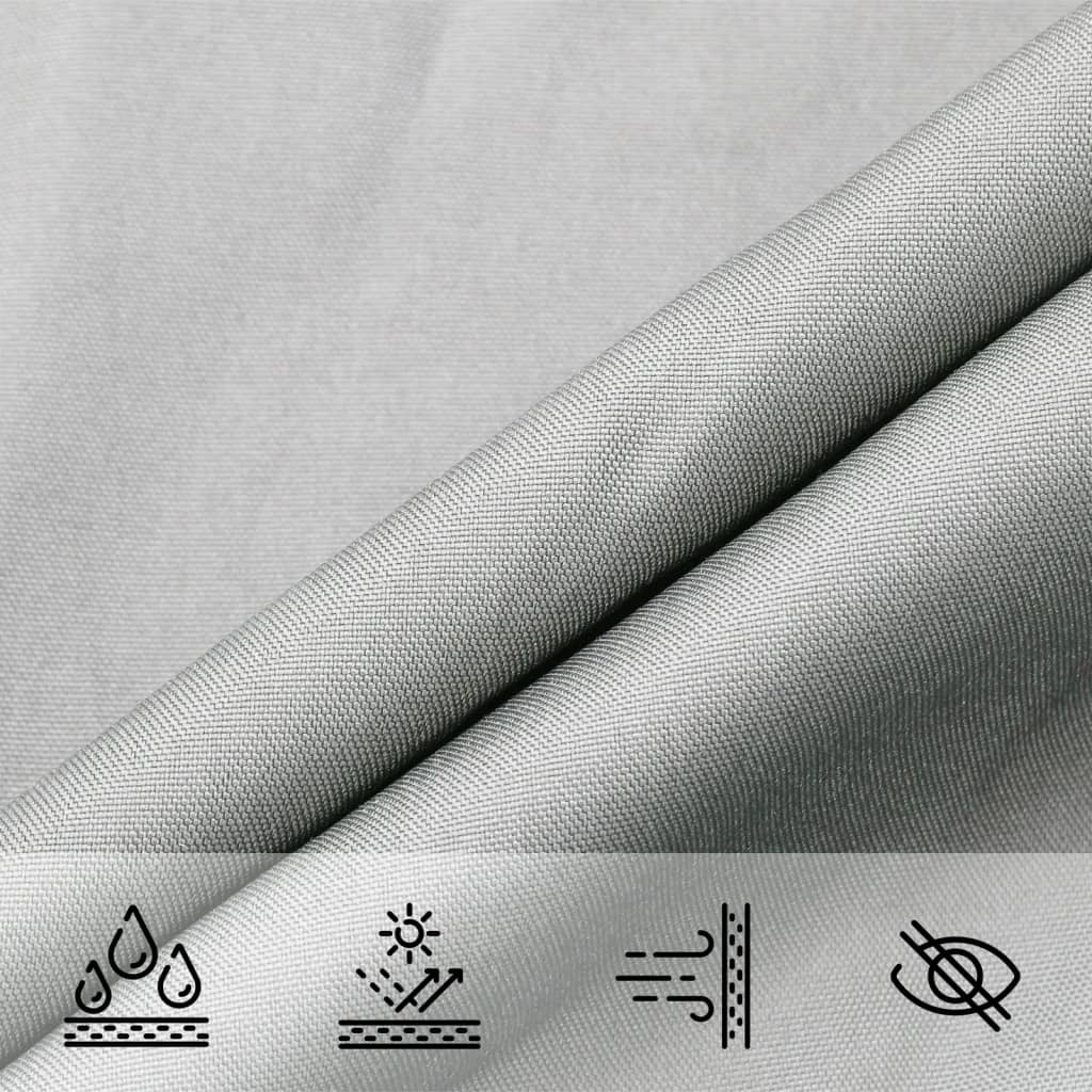 Zonnezeil 3x3x4,24 m 100% polyester oxford lichtgrijs