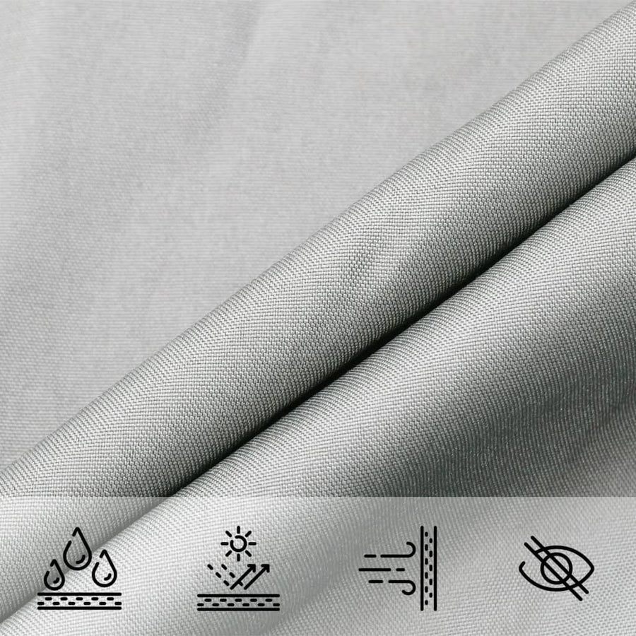 Zonnezeil 3x3x4,24 m 100% polyester oxford lichtgrijs