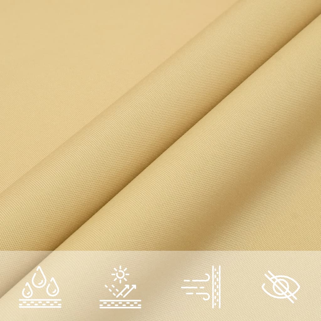 Zonnezeil 100% Polyester Oxford Kleurig Zand 2 x 2 x 2 m