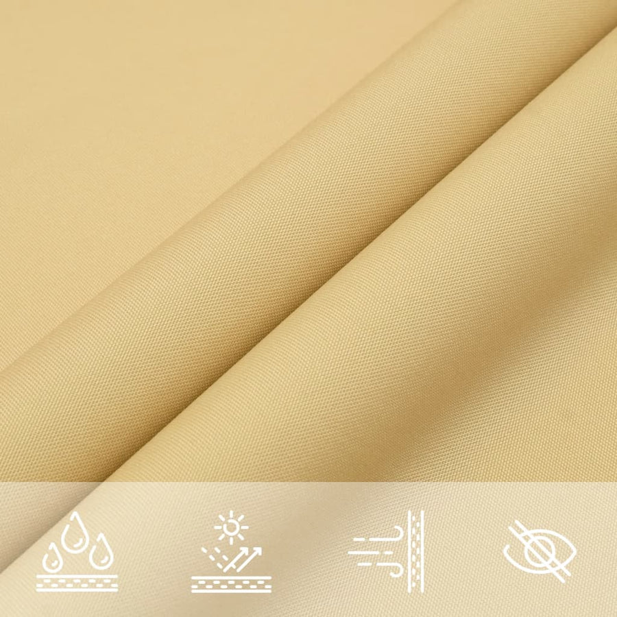 Zonnezeil 4x4x4 m 100% polyester oxford zandkleurig