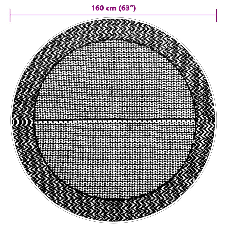 Buitenkleed Ø160 cm polypropeen grijs
