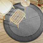 Buitentapijt rond 160 cm polypropeen grijs