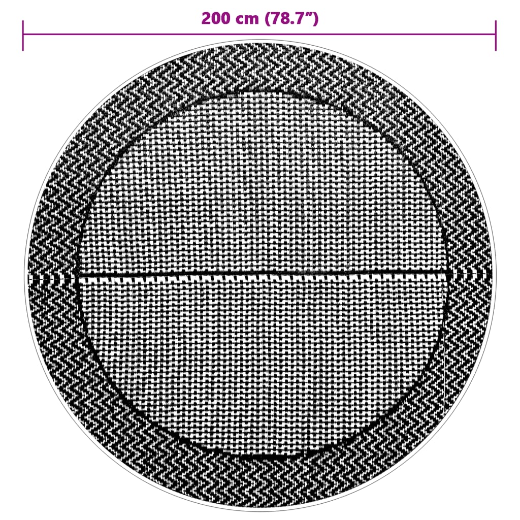Buitenkleed Ø 200 cm polypropeen grijs