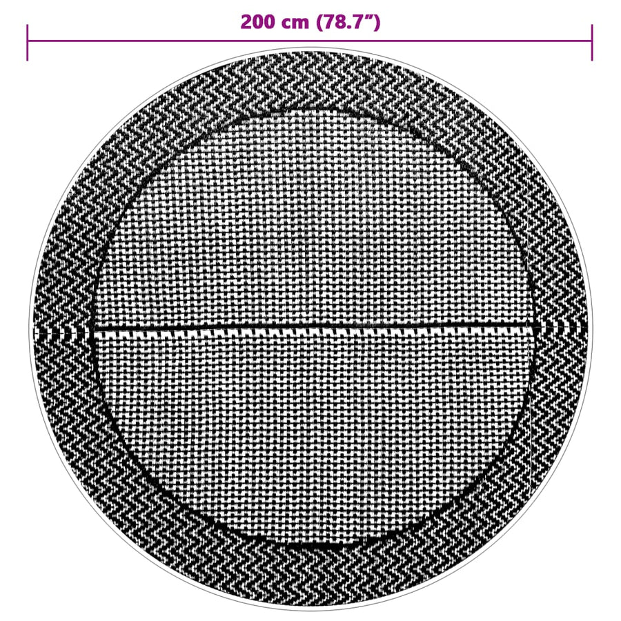 Buitenkleed Ø 200 cm polypropeen grijs