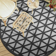 Outdoor rug ARAKIL Ø 200 cm polypropylene black