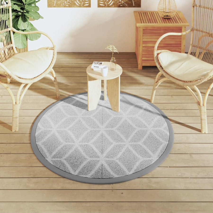 Buitenkleed Ø120 cm polypropeen grijs