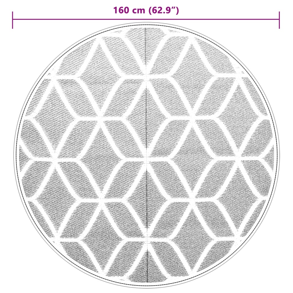 Buitenkleed Ø 160 cm polypropeen grijs