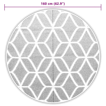 Buitenkleed Ø 160 cm polypropeen grijs