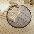 Buitenkleed rond 120 cm polypropeen bruin