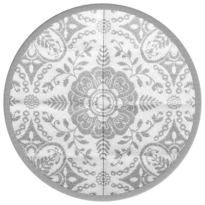 Buitenkleed Polypropeen Lichtgrijs Ø 120 cm