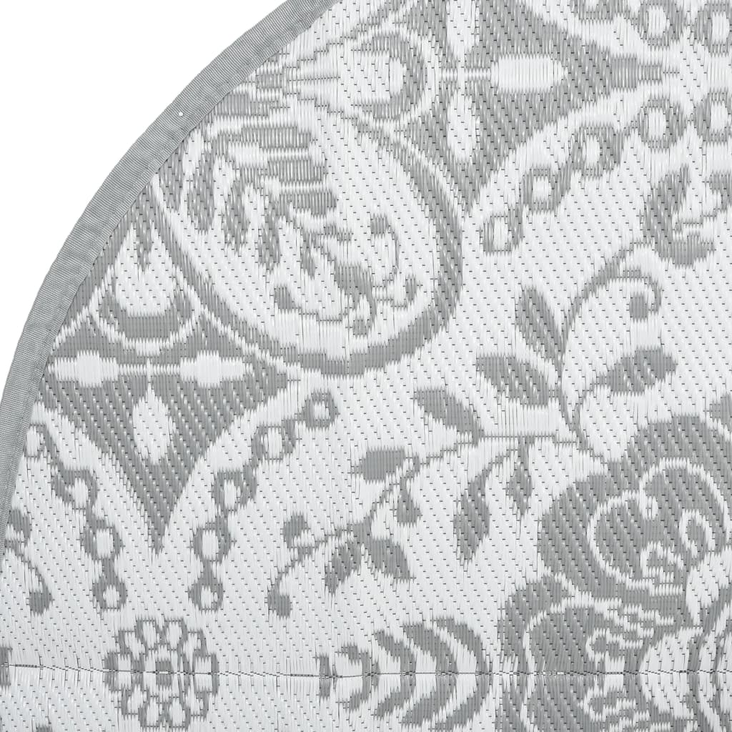 Buitenkleed Polypropeen Lichtgrijs Ø 120 cm