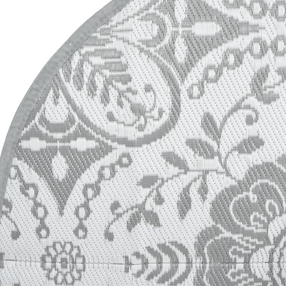 Buitenkleed Polypropeen Lichtgrijs Ø 120 cm