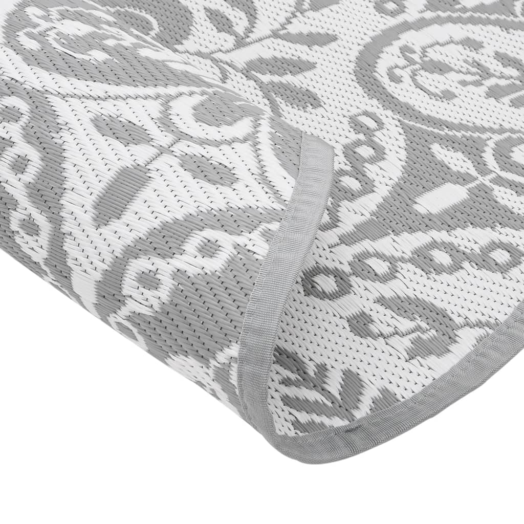 Buitenkleed Polypropeen Lichtgrijs Ø 120 cm