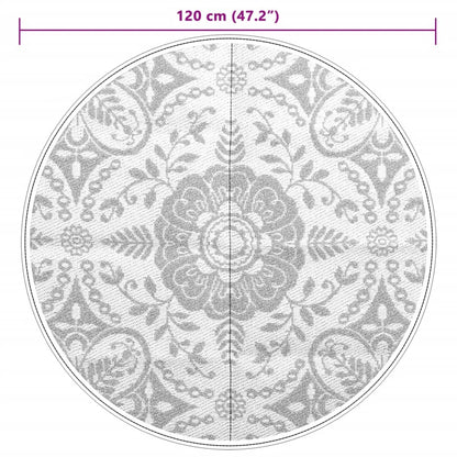 Buitenkleed Polypropeen Lichtgrijs Ø 120 cm