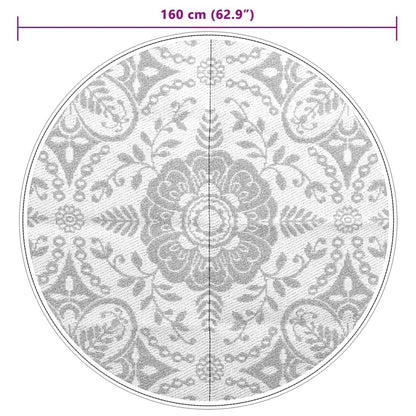 Buitenkleed Ø160 Cm Polypropeen Lichtgrijs Ø 160 cm