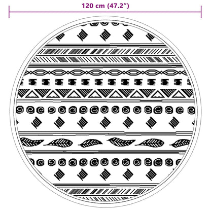 Buitenkleed Ø120 cm polypropeen grijs