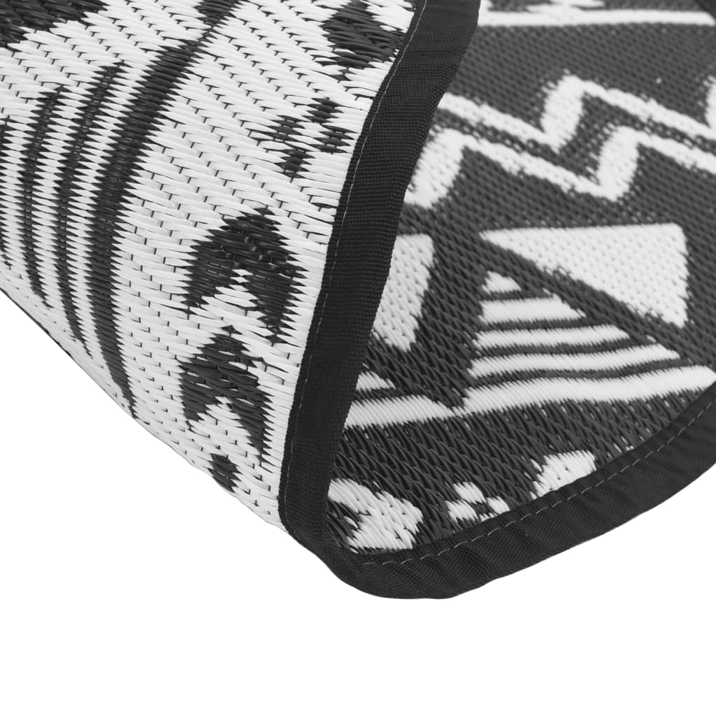 Buitentapijt Ø 200 cm polypropeen zwart