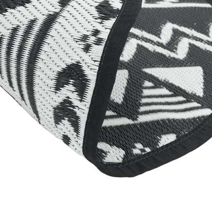 Buitentapijt Ø 200 cm polypropeen zwart