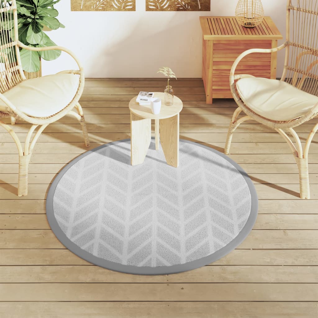 Buitenkleed Ø120 cm polypropeen grijs