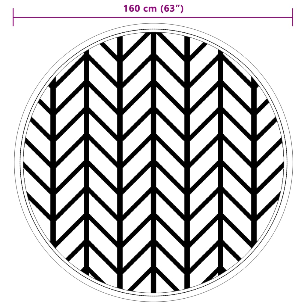 Buitenkleed Ø 160 cm polypropeen grijs