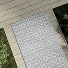 Buitentapijt 80x150 cm PP grijs