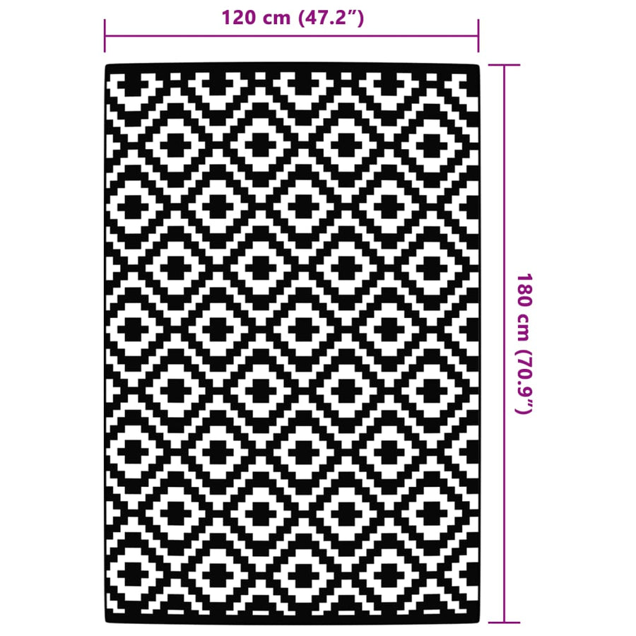 Buitenkleed 120x180 cm PP grijs