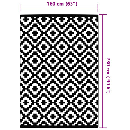 Buitenkleed 160x230 cm PP grijs