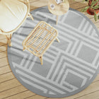 Outdoor rug ARAKIL Ø160 cm polypropylene grey