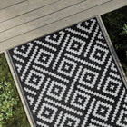 Outdoor rug ARAKIL 120x180 cm PP white and black