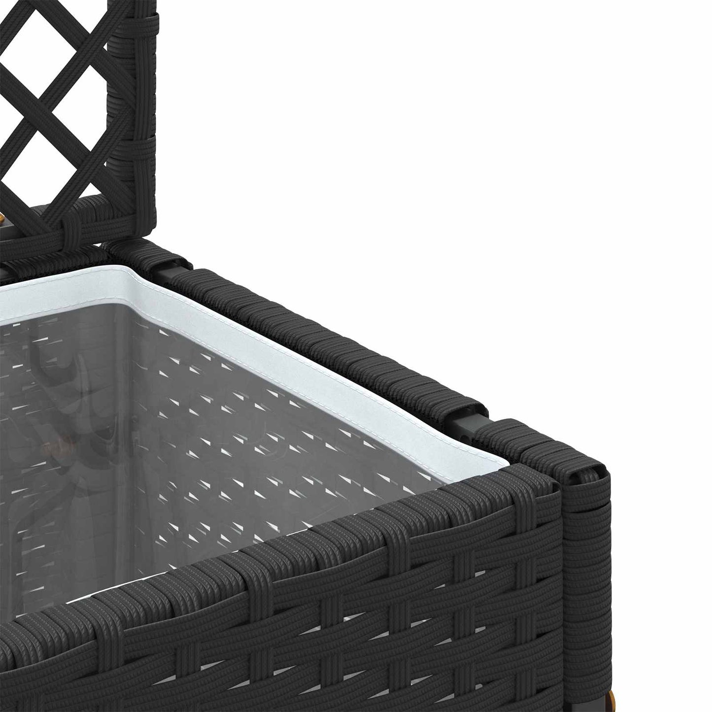 Tuin Trellis Planter Zwart 35 x 30 x 135 cm Metaal