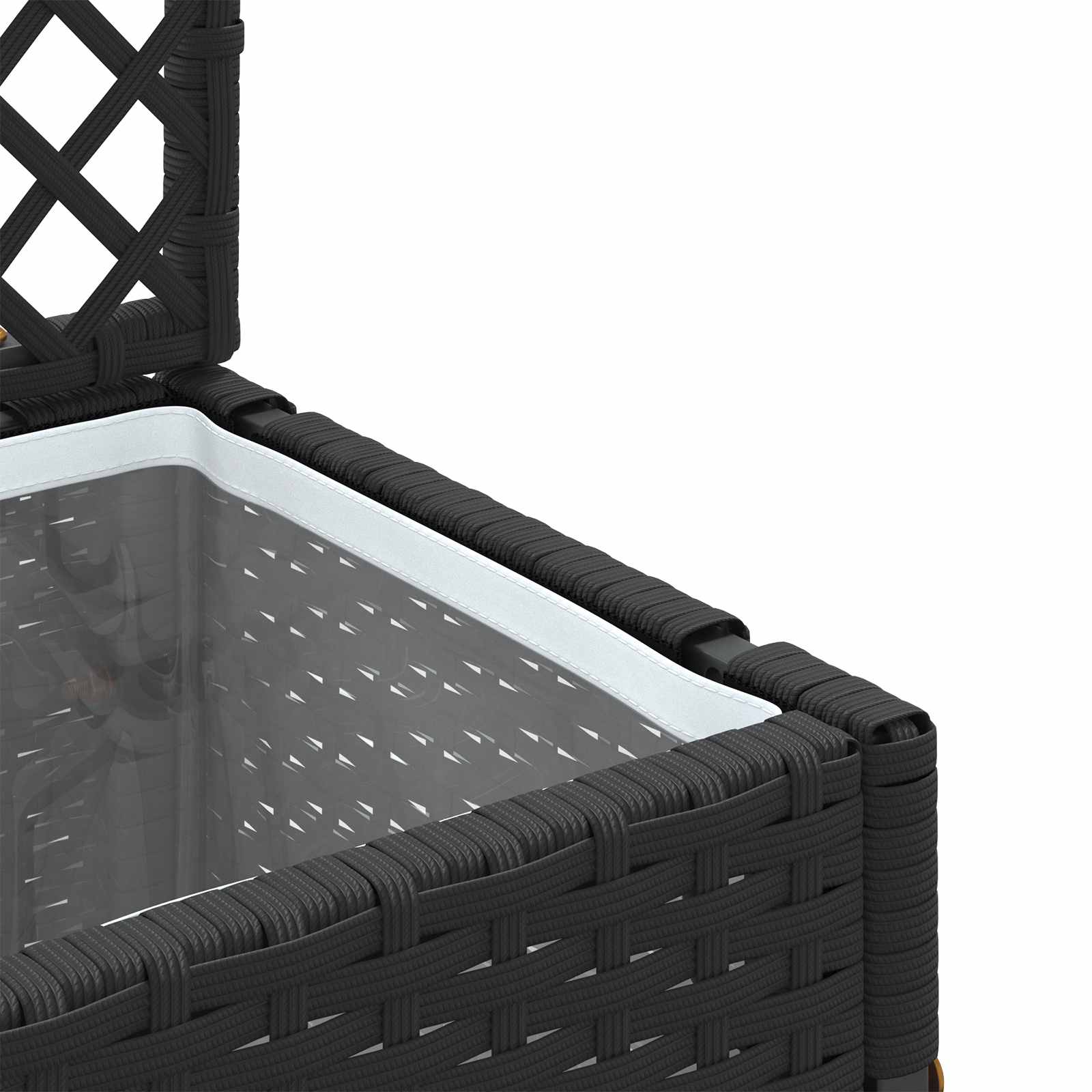 Tuin Trellis Planter Zwart 35 x 30 x 135 cm Metaal