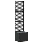 Tuin Trellis Planter Zwart 35 x 30 x 135 cm Metaal