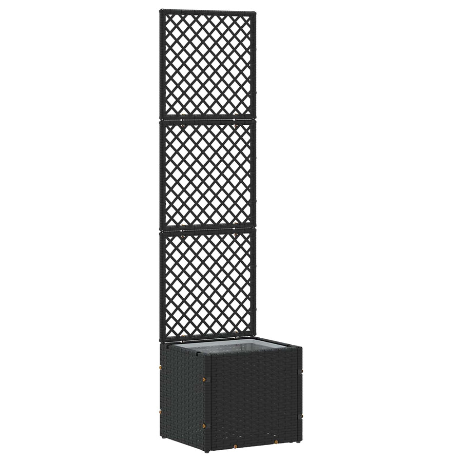 Tuin Trellis Planter Zwart 35 x 30 x 135 cm Metaal