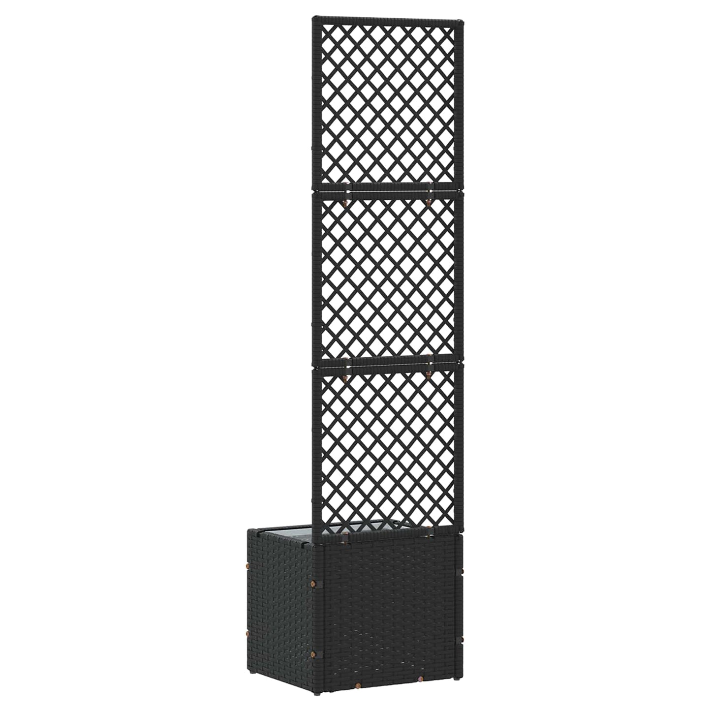 Tuin Trellis Planter Zwart 35 x 30 x 135 cm Metaal