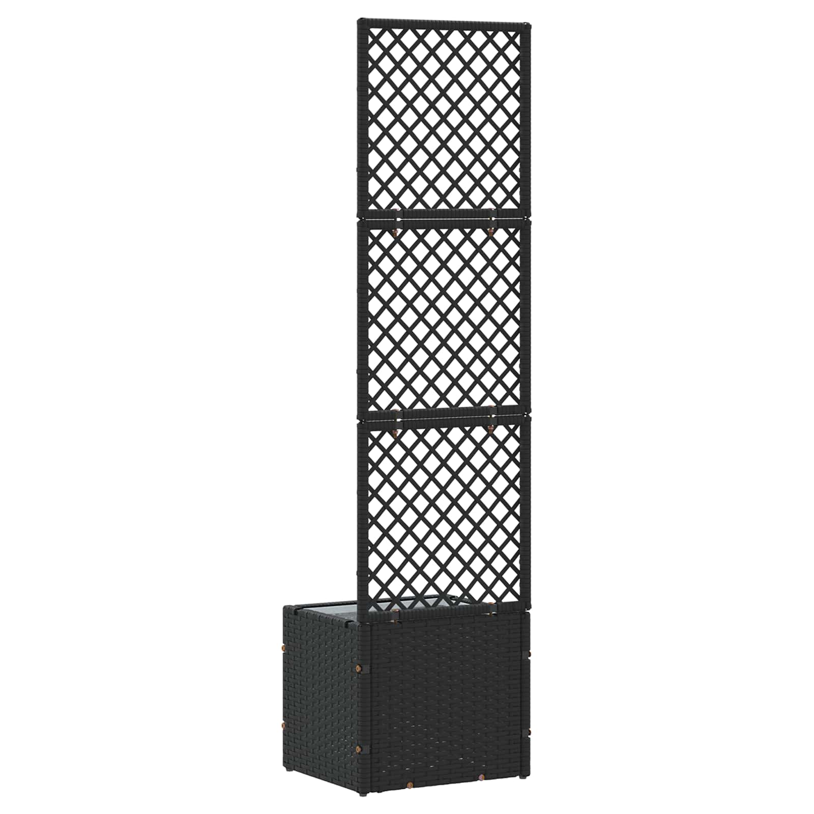 Tuin Trellis Planter Zwart 35 x 30 x 135 cm Metaal