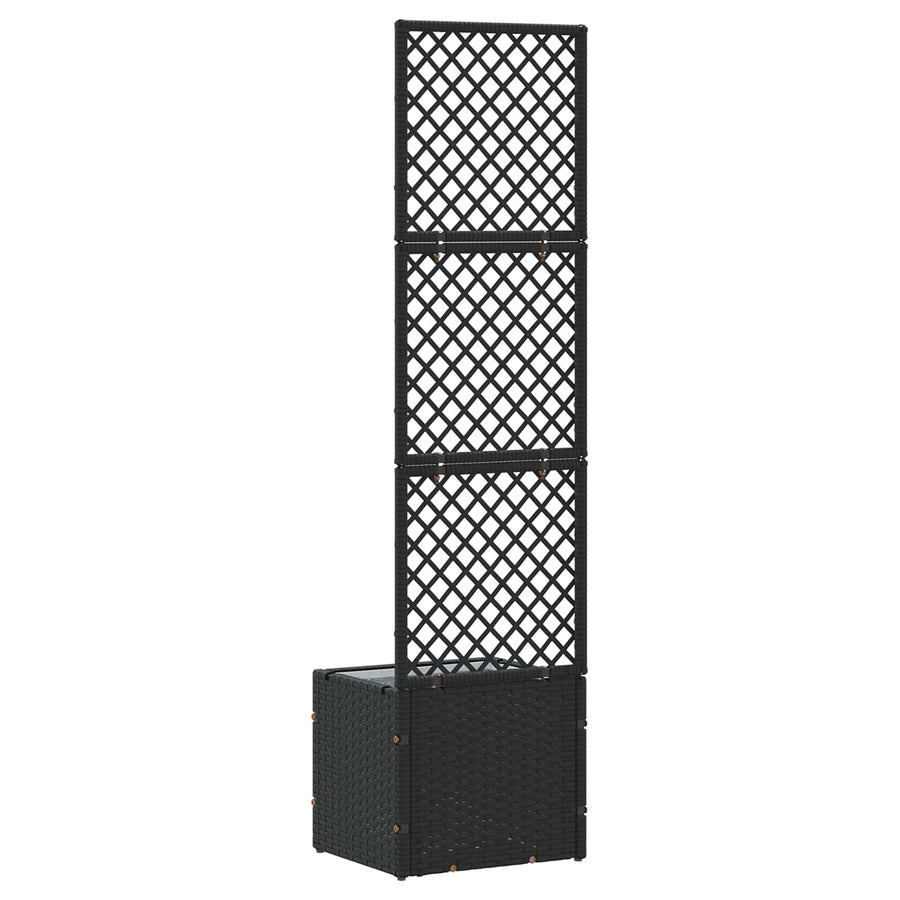 Tuin Trellis Planter Zwart 35 x 30 x 135 cm Metaal