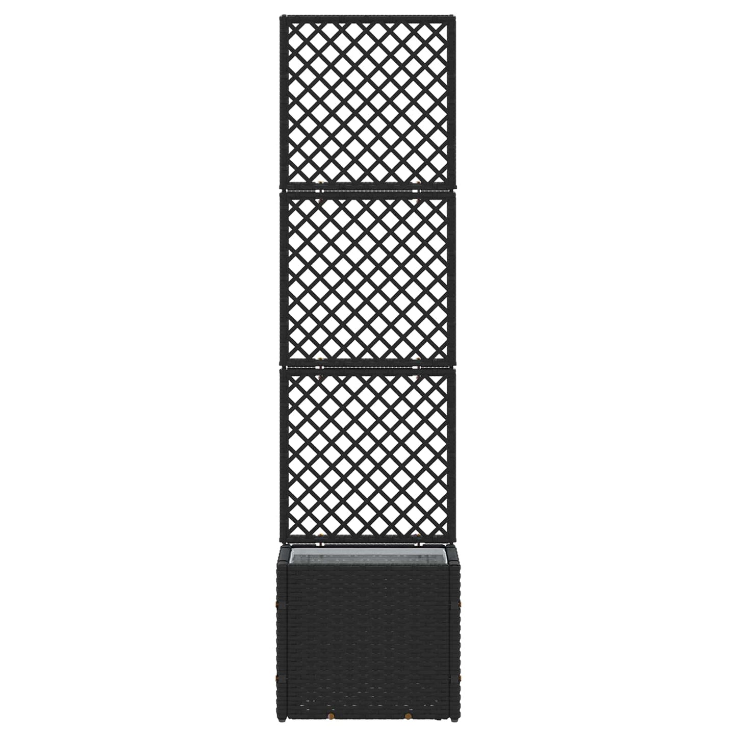 Tuin Trellis Planter Zwart 35 x 30 x 135 cm Metaal