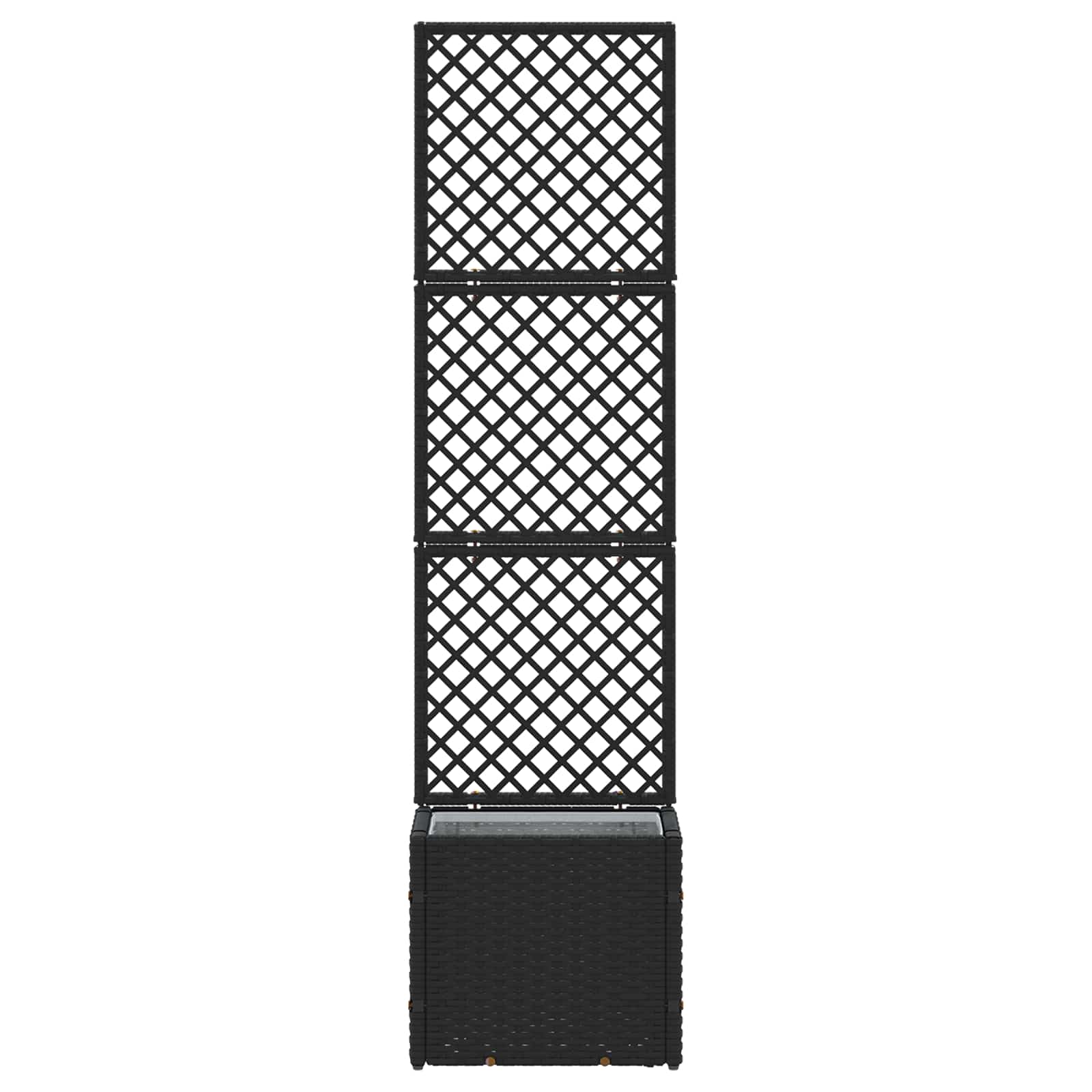 Tuin Trellis Planter Zwart 35 x 30 x 135 cm Metaal