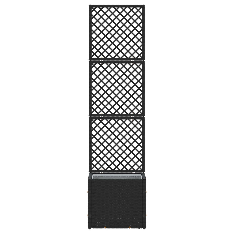 Tuin Trellis Planter Zwart 35 x 30 x 135 cm Metaal